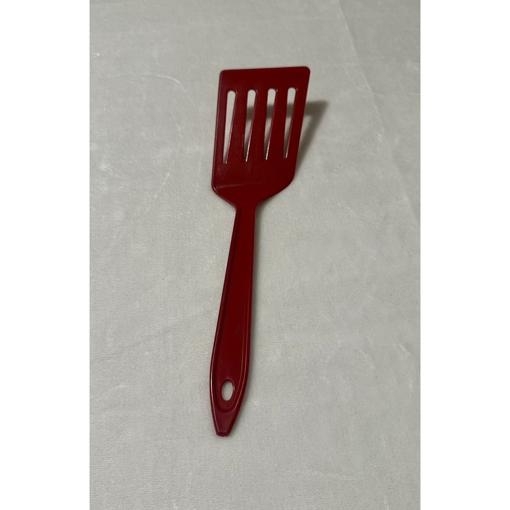 Vintage Red Lopol Hutzler Nylon Plastic Reinforced Cooking Spatula